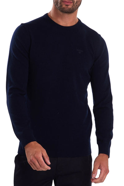 BARBOUR MKN0345-NY71 Essential Lambswool C-Neck Pullover NAVY Blue
