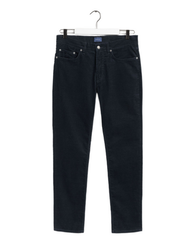 GANT 1000291-410 Haves Cord Jeans 5 Pockets In Velvet 1000 Stripes Stretch NAVY BLUE