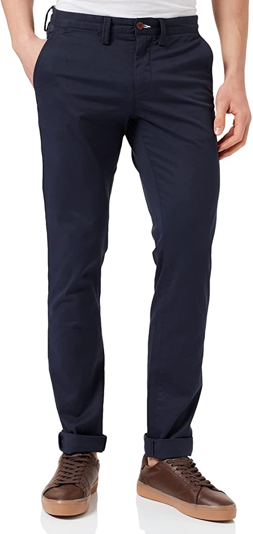 GANT 1500038-410 Hallden Comfort Super Chinos Summer Pant BLU NAVY Pantalone Uomo