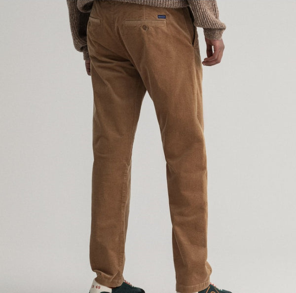 GANT 1500193-248 Pantaloni chino in velluto a coste Allister DARK KHAKI BEIGE