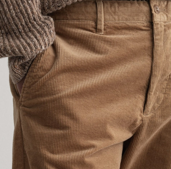 GANT 1500193-248 Pantaloni chino in velluto a coste Allister DARK KHAKI BEIGE