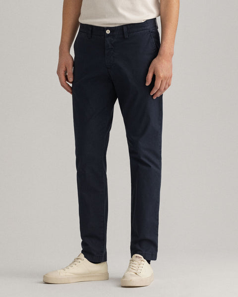GANT 1500368-410 Hallden Sunfaded Chinos Pantalone Cotone BLU NAVY