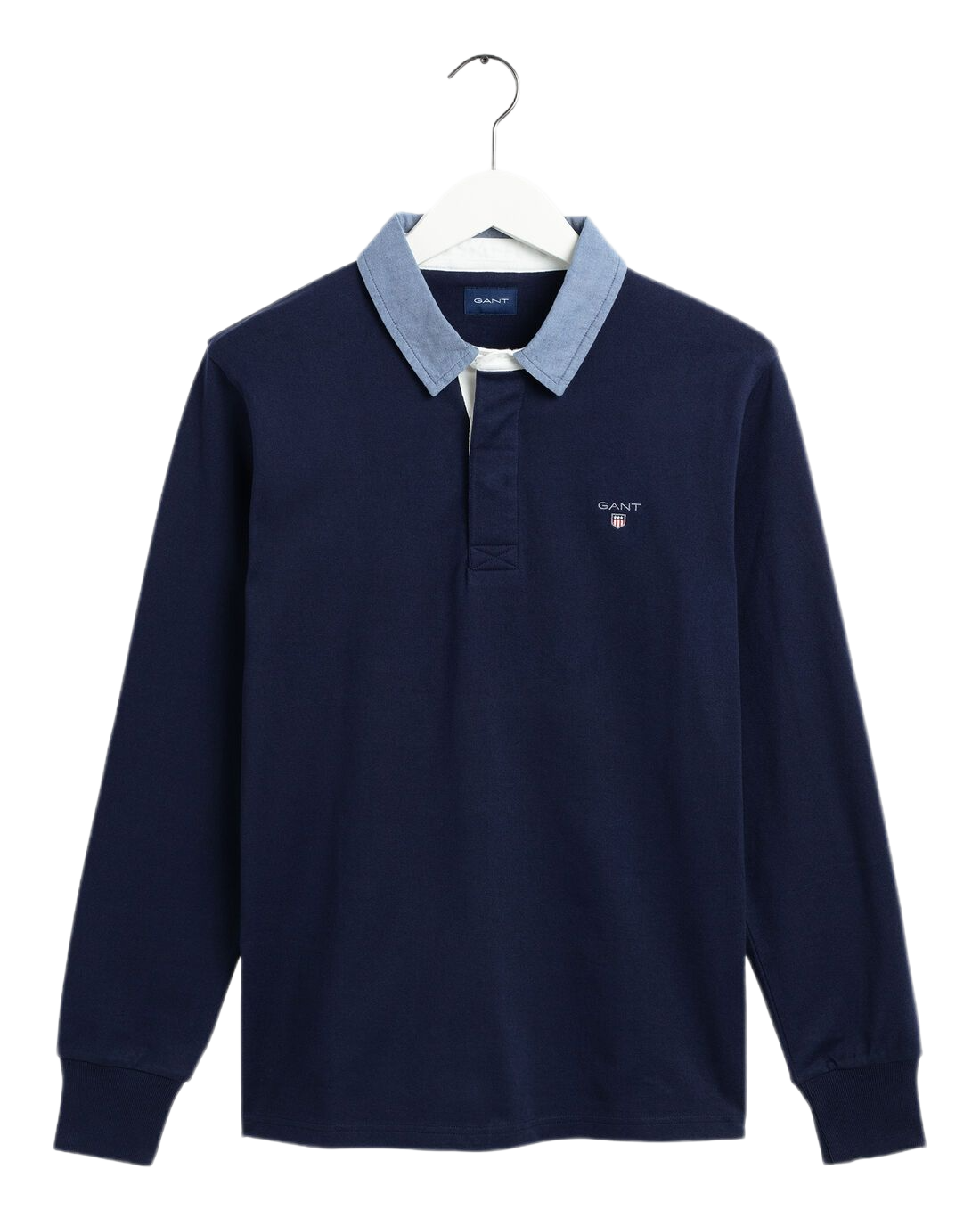 GANT 2005030-433 Originale Heavy Rugger Polo Manica Lunga BLU NAVY