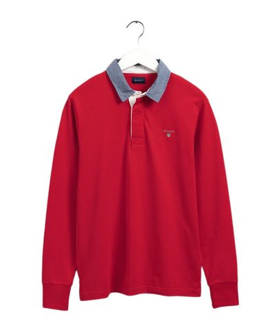 GANT 2005030-620 Originale Heavy Rugger Polo Manica Lunga RED