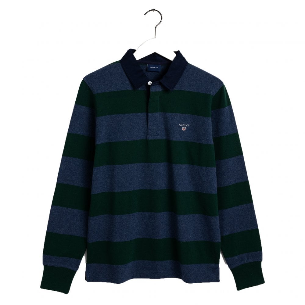 GANT 2005051-374 The Original Barstripe Heavy Rugger Polo LS TARTAN GREEN