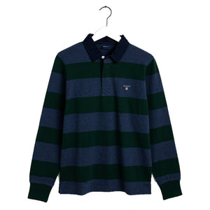 GANT 2005051-374 The Original Barstripe Heavy Rugger Polo LS TARTAN GREEN