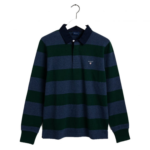 GANT 2005051-374 The Original Barstripe Heavy Rugger Polo LS TARTAN GREEN