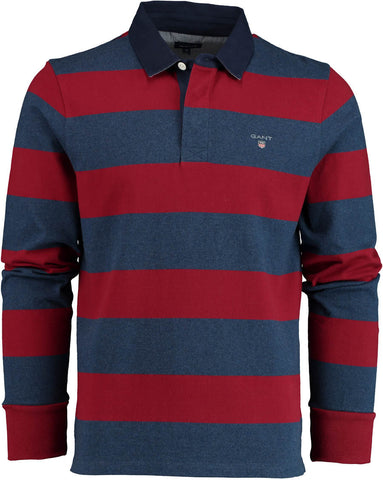 GANT 2005051-617 The Original Barstripe Heavy Rugger Polo LS MAHOGANY RED