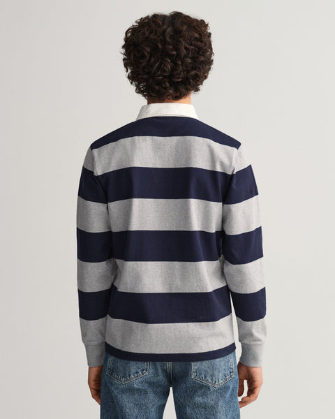 GANT 2005092-093 The Original Barstripe Heavy Rugger Polo LS GRAY MELANGE