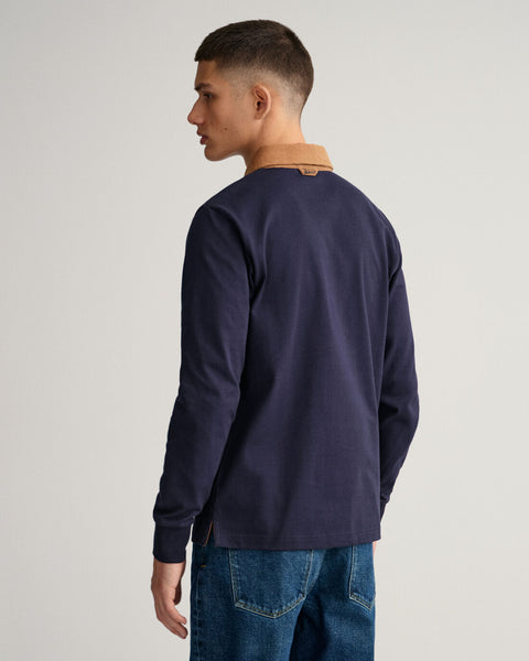 GANT 2005094-433 Corduroy Collar Heavy Rugger Polo BLU NAVY