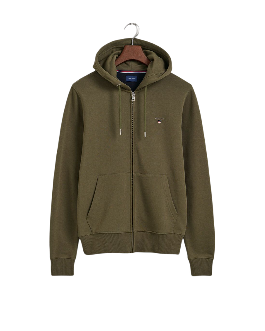 GANT 2046011-301 Felpa The Original Full-Zip Hoodie Sweat RACING GREEN