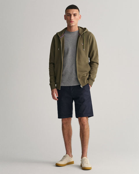 GANT 2046011-301 Felpa The Original Full-Zip Hoodie Sweat RACING GREEN