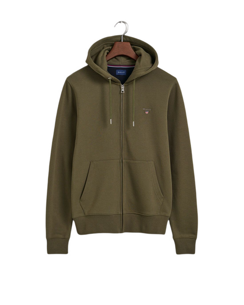 GANT 2046011-301 Felpa The Original Full-Zip Hoodie Sweat RACING GREEN