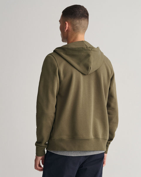 GANT 2046011-301 Felpa The Original Full-Zip Hoodie Sweat RACING GREEN