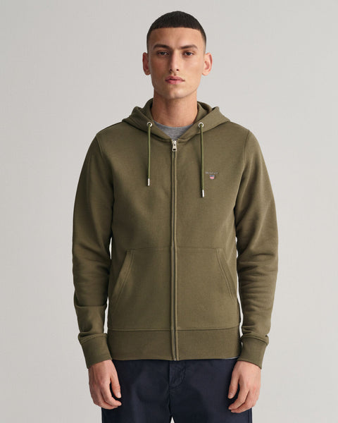 GANT 2007059-301 The Original Full-Zip Hoodie Sweatshirt RACING GREEN