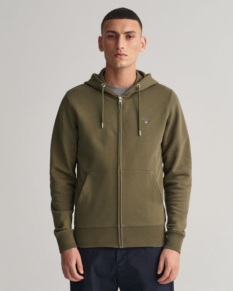 GANT 2046011-301 Felpa The Original Full-Zip Hoodie Sweat RACING GREEN