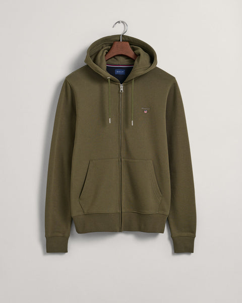 GANT 2046011-301 Felpa The Original Full-Zip Hoodie Sweat RACING GREEN