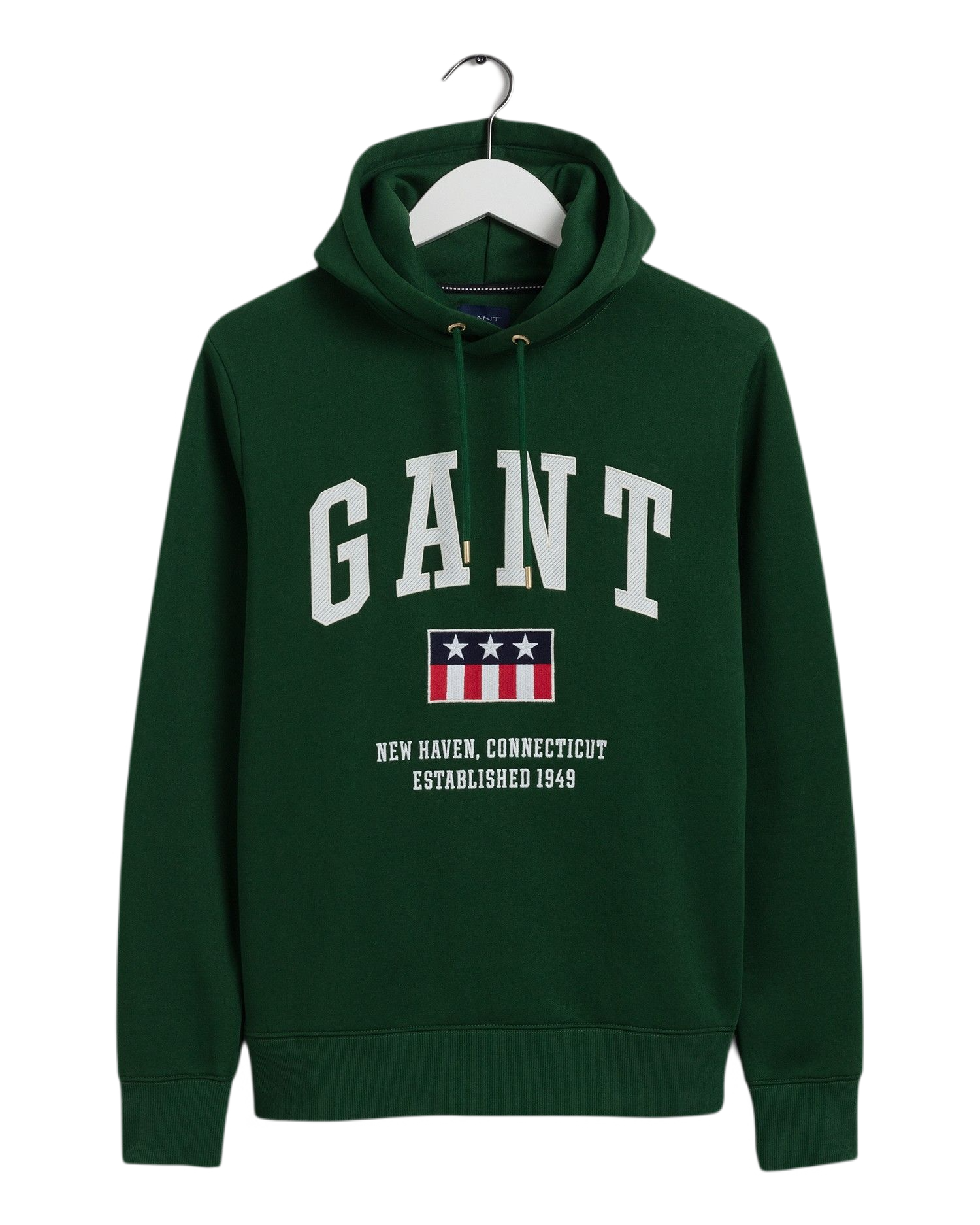 GANT 2047069-338 Tag Sweat Hoodie Felpa Uomo EDEN GREEN