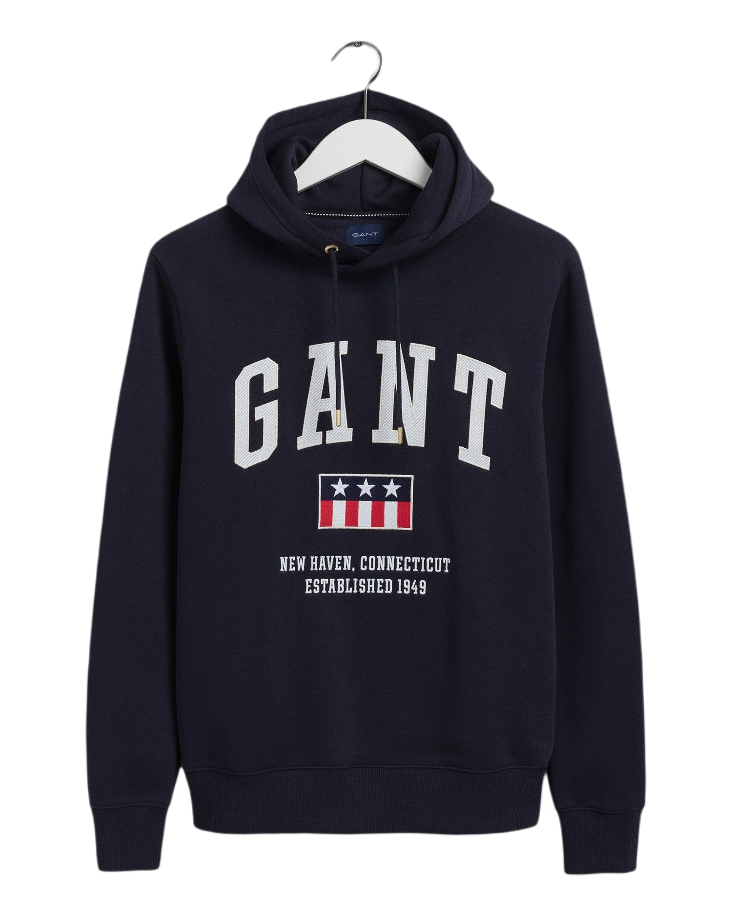 GANT 2047069-433 Tag Sweat Hoodie Felpa Uomo BLU NAVY