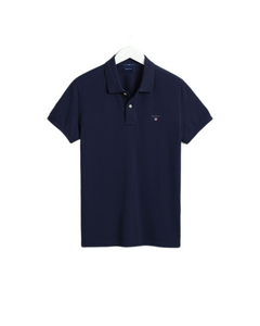 GANT 2202-433 Original Slim Pique' SS Rugger Polo NAVY BLUE