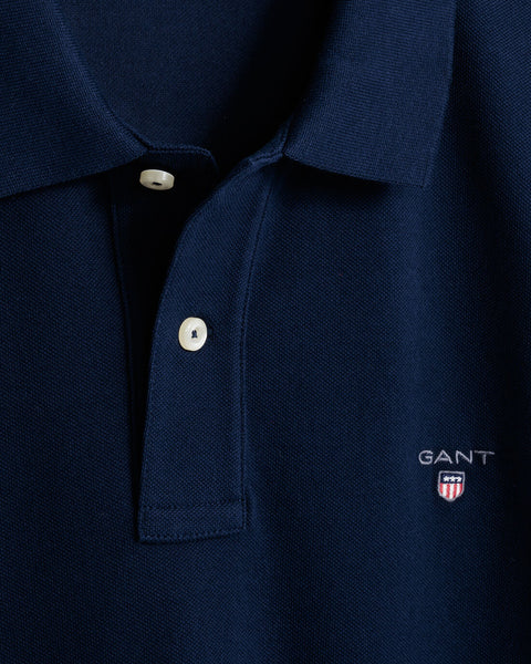 GANT 2202-433 Original Slim Pique' SS Rugger Polo NAVY BLUE