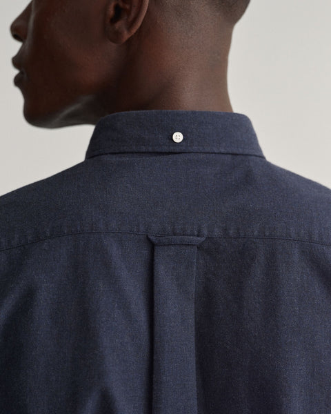 GANT 3220077-433 Camicia in flanella mélange regular fit BLU NAVY