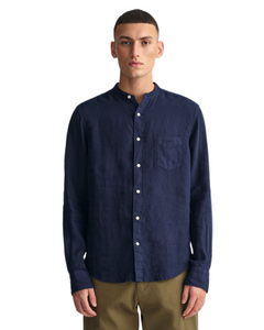 GANT 3230078-410 Regular Fit Garment-Dyed Linen Shirt BLU NAVY