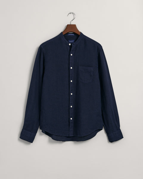 GANT 3230078-410 Regular Fit Garment-Dyed Linen Shirt BLU NAVY