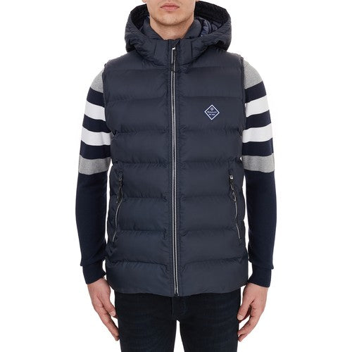 GANT 7006095-433 Active Cloud Vest Smaicato Uomo Imbottito BLU Navy