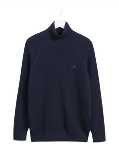 GANT 8030111-433 Turtle Neck Pullover English Rib Cotton NAVY BLUE