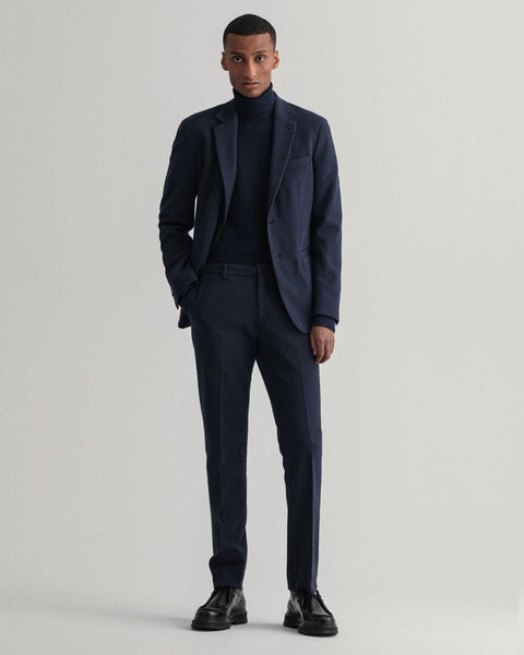 GANT 8030111-433 Turtle Neck Pullover English Rib Cotton NAVY BLUE