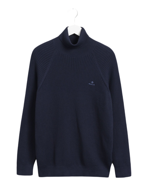 GANT 8030111-433 Turtle Neck Pullover English Rib Cotton NAVY BLUE