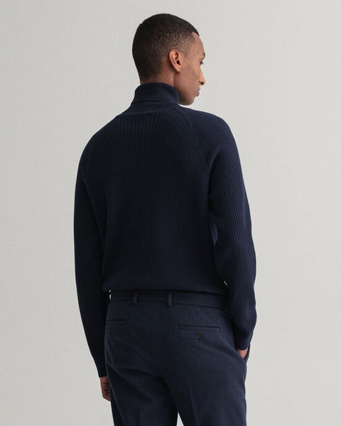 GANT 8030111-433 Turtle Neck Pullover English Rib Cotton NAVY BLUE