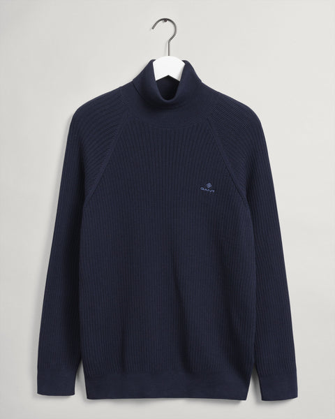 GANT 8030111-433 Turtle Neck Pullover English Rib Cotton NAVY BLUE