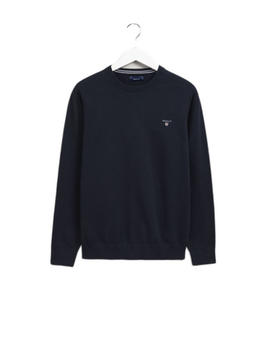 GANT 8030551-433 Classic Cotton Pullover Crew Neck BLU NAVY