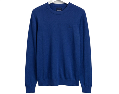 GANT 8050063-436 Cotton-Cashmere Crew Neck Pullover COLLEGE BLUE