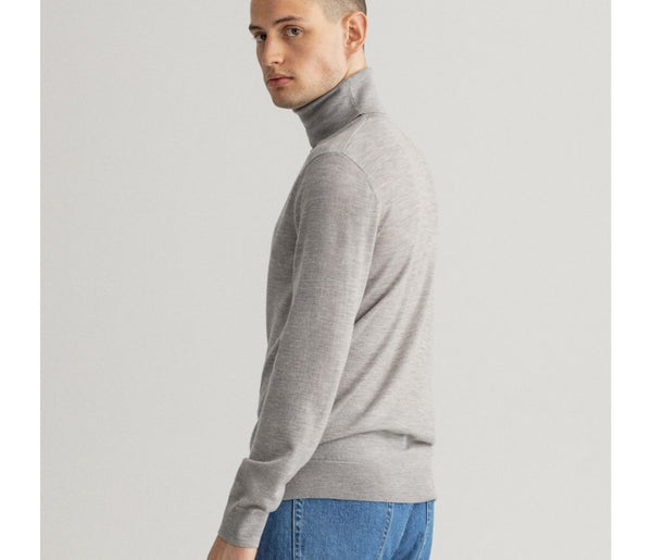 GANT 8050068-093 Washable Merino Turtle Neck Pullover GREY MELANGE