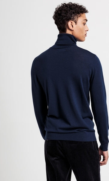 GANT 8050068-433 Washable Merino Turtle Neck Pullover BLU NAVY