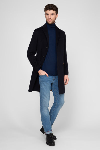 GANT 8050068-433 Washable Merino Turtle Neck Pullover BLU NAVY