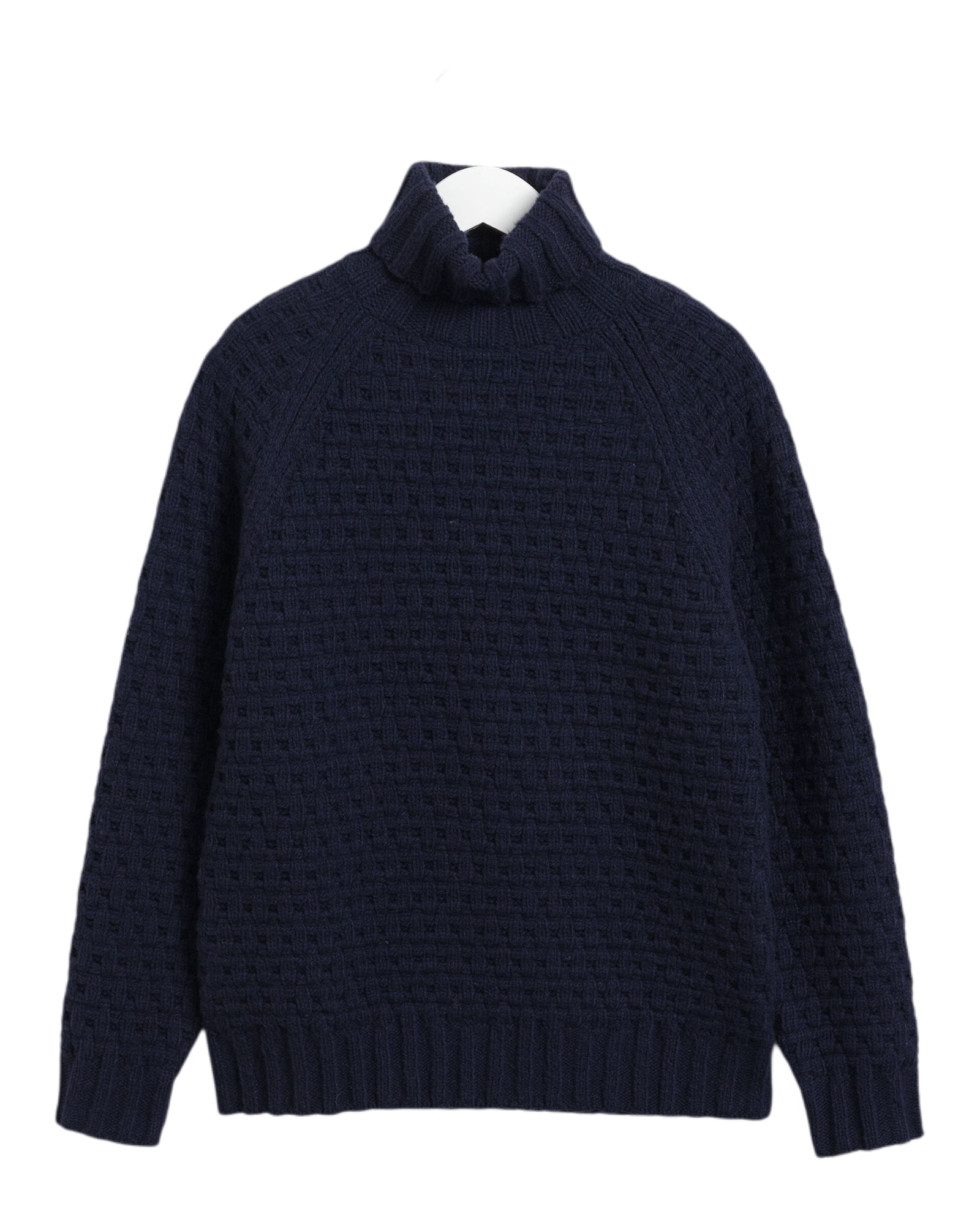 GANT 8070011-433 Chunky Texture Turtle Neck Pullover BLU NAVY