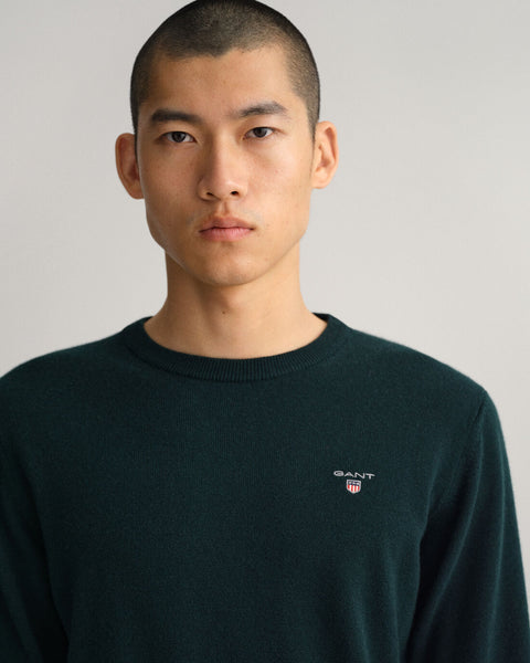 GANT 87211-374 Superfine Lambswool Pullover Girocollo TARTAN GREEN