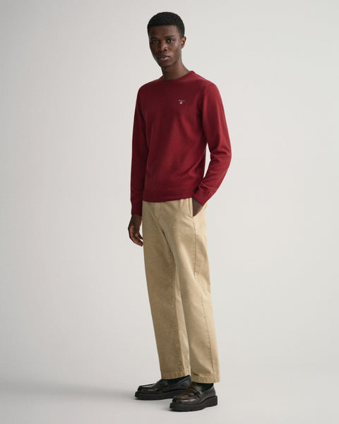 GANT 87211-604 Superfine Lambswool Crewneck Sweater PORT RED