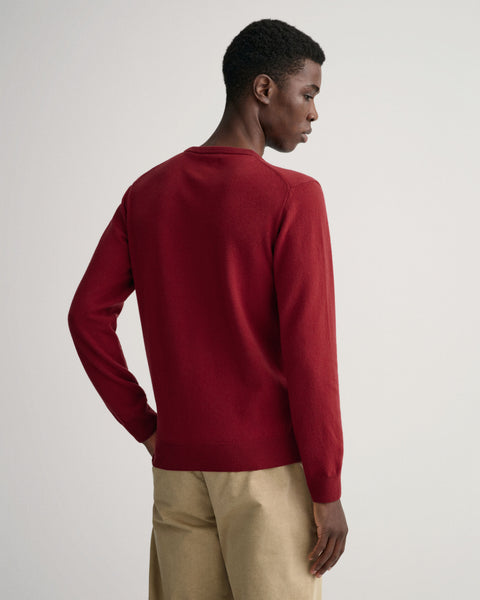 GANT 87211-604 Superfine Lambswool Crewneck Sweater PORT RED