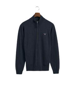GANT 86214-480 Superfine Lambswool Full-Zip Cardigan DARK NAVY MELANGE