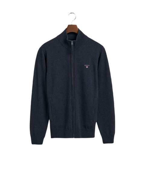 GANT 86214-480 Superfine Lambswool Full-Zip Cardigan DARK NAVY MELANGE