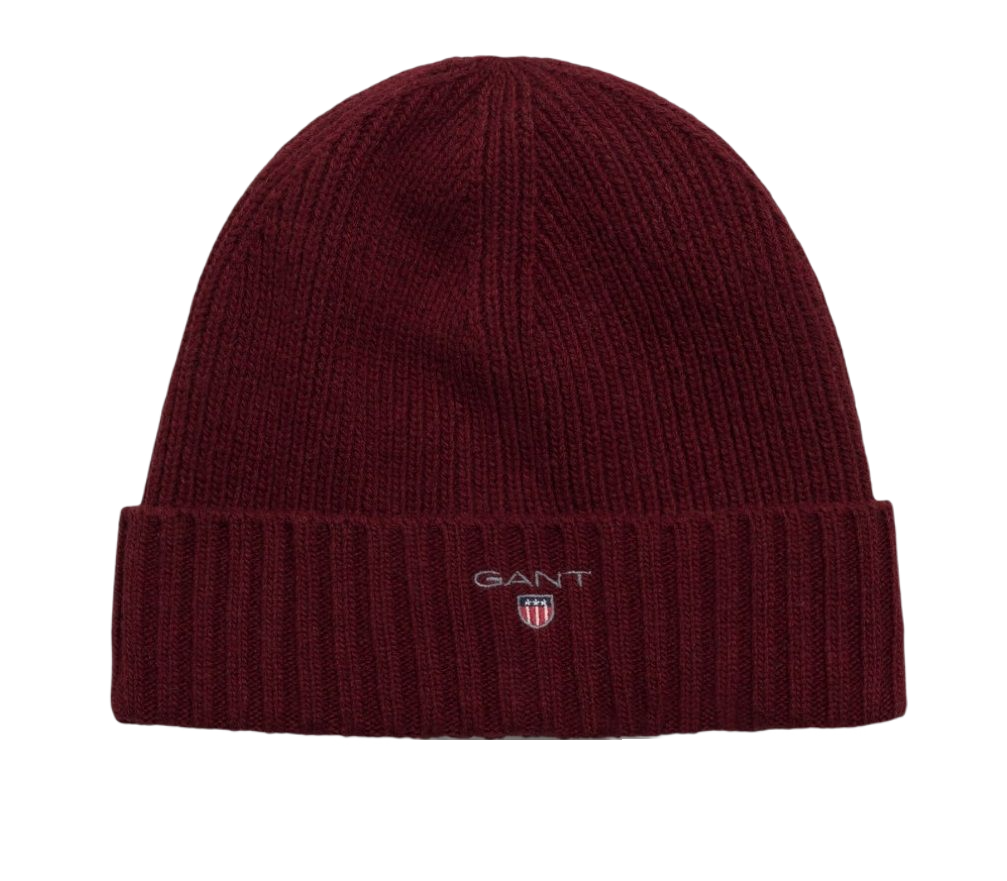 GANT 991000-604 Wool Lined Flag Beanie CABERNET RED