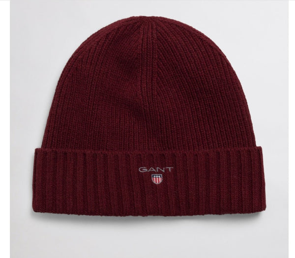 GANT 991000-604 Wool Lined Flag Beanie CABERNET RED