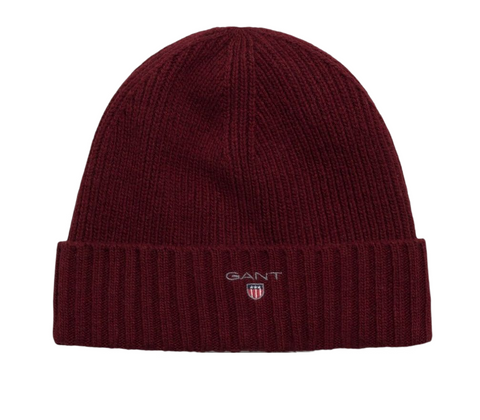 GANT 991000-604 Wool Lined Flag Beanie CABERNET RED