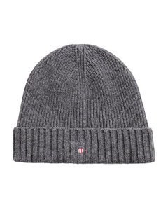 GANT 991000-92 Wool Lined Flag Beanie DARK GRAY MELANGE