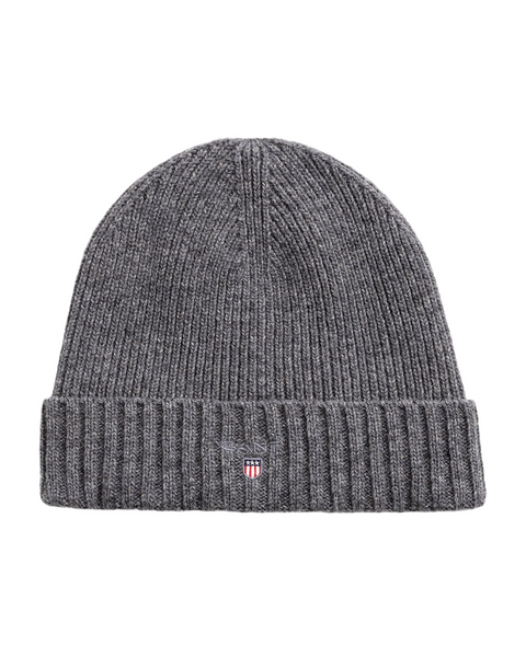 GANT 991000-92 Wool Lined Flag Beanie DARK GRAY MELANGE